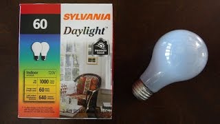 Sylvania 60watt Daylight Incandescent Light Bulbs [upl. by Htessil]