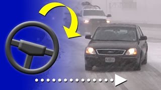 How to correct a slide on an icy road and how to prevent them  Winter driving education [upl. by Alyacim759]