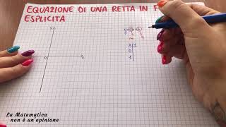 LEZIONE 03  GEOMETRIA ANALITICA retta in forma implicita ed esplicita [upl. by Hueston511]