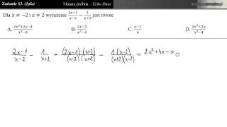 Zadanie 13  Matura próbna 05032013 Echo Dnia [upl. by Ahsenac546]