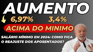 Salário ACIMA DO mínimo em 2024 como fica o reajuste dos aposentados pensionistas e BPC LOAS INSS [upl. by Richia]