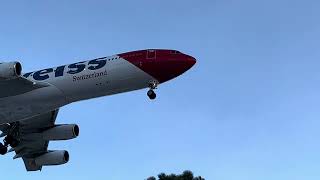 Edelweiss Air Airbus A340313 HBJMG Zurich ZRH To Las Vegas LAS Landing 26L [upl. by Notgnihsaw990]