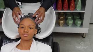 Nanokeratin System Reforify line for Afro Hair  Step by Step instructional video [upl. by Rothwell]