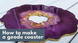 How to make a geode coaster [upl. by Kearney]