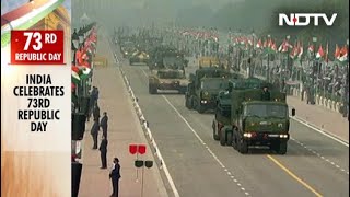 Republic Day 2022 At 73rd Republic Day Parade Glittering Military Display [upl. by Gnahk13]