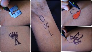 OWL convert in tattoo  blade tattoo  RK combination  beautiful A and amazing heart broken R [upl. by Adnima191]