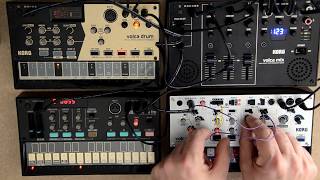 Space  deep melodic techno on Volca Drum  FM  Modular [upl. by Laflam]