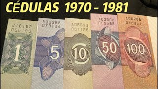 Cédulas antigas valem dinheiro da Ditadura Militar do Brasil de 1970 a 1981  valor atualizado [upl. by Phalan]