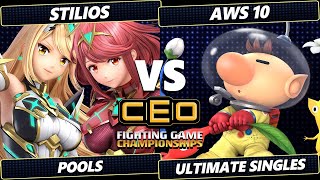 CEO 2024  stilios Pyra Mythra Vs Aws 10 Olimar Smash Ultimate  SSBU [upl. by Nanon]