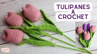 Tulipanes Tejidos a Crochet Fácil  Amigurumi💜Mayelin Ros [upl. by Oratnek]