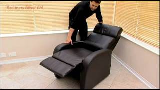 Operating A Manual Push Arm Recliner Chair [upl. by Salohcin]