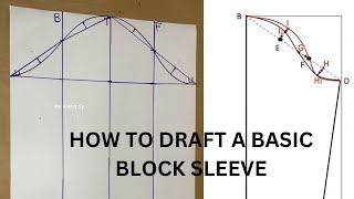 HOW TO DRAFT A BASIC BLOCK SLEEVE  NATHALIE BRAY METHODBEGINNERS FRIENDLYpatterndrafting fashion [upl. by Lodi986]