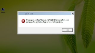 How to Fix MSVCR110dll Missing Error [upl. by Pyszka]