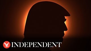 Donald Trump shares bizarre eclipse campaign advert [upl. by Giardap]