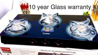 🎊Prestige Royale Plus Gas Burner  LIFETIME Warranty on Glass  3 Burner Gas Glass Stove Best Stove [upl. by Oona238]