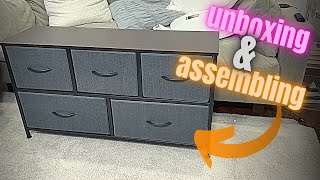 Unboxing amp Assembling the WLIVE 5 Drawer Dresser [upl. by Corbet630]