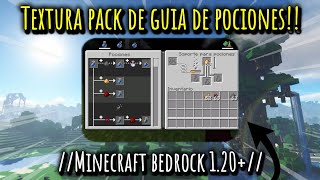 🟡Guía de pociones como textura  Minecraft Bedrock 120  Texture Pack [upl. by Wurst323]