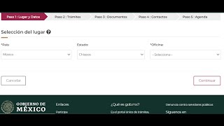 Como agendar cita para pasaporte mexicano primer paso crear cuenta regístrate SRE [upl. by Cocks]