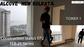 New Kolkata Riverside Project  Construction Status Ep2 Tower 1 Inside Unit FEB 21  Serampore [upl. by Ellinger605]