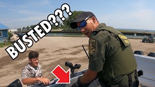 FISHING POLICE ON BOARD  BUSTED   LAKE ERIE FISHING [upl. by Sefton]