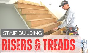 How to Install Stair Treads amp Risers Pro Techniques [upl. by Cordalia]