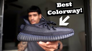 You CANT go wrong with this color  Adidas Yeezy 350 V2 “Onyx” Review  On feet [upl. by Pendergast]