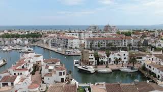 Empuriabrava Canales y casas DRONE 4K [upl. by Eimak]