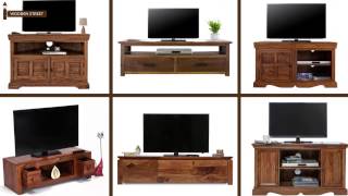 TV Unit  Latest wooden TV Unit designs  Wooden Street [upl. by Yecnahc]