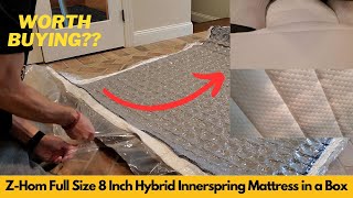 ZHom Full Size 8 Inch Hybrid Innerspring Mattress in a Box Review  Worth Buying [upl. by Sidwohl635]