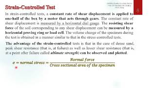 Lecture 9 Soil Mechanics II Direct Shear Test شرح فحص القص المباشر [upl. by Ydnahs]