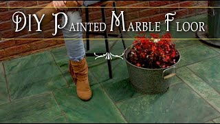 DIY Realistic Marble Floor on Concrete Marbleization MarblingTechniques [upl. by Phippen871]