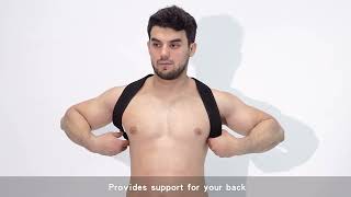 Back correction strap to prevent hunched back posture correctorB032 [upl. by Clarette545]