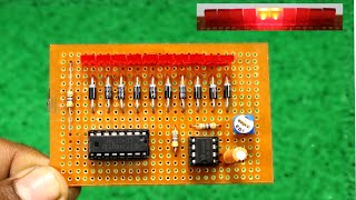 DIY Knight Rider Scanner LED Chaser Both Side Effect using CD4017 amp 555 IC  Circuit Diagram [upl. by Niwroc]