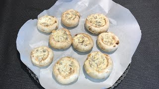 Champignons farcis au fromage Entrée pour fêtes noel recette fromages [upl. by Corsetti95]