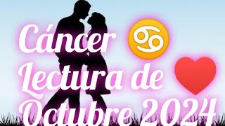 CÁNCER ♋ OCTUBRE 2024 ❤️ HAY UNA CHARLA PENDIENTE ENTRE USTEDES DOS ✨💌💌💌✨ [upl. by Essyla]