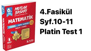 6SINIF MUBA 4FASİKÜL S1011 PLATİN TEST 1 [upl. by Midan]