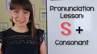 PRONUNCIACIÓN EN INGLÉS  PALABRAS CON S  CONSONANTE [upl. by Sadira]