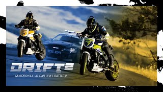 ICON  Motorcycle vs Car Drift Battle 2 [upl. by Neesay]