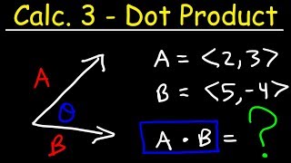 Calculus 3  The Dot Product [upl. by Weir]