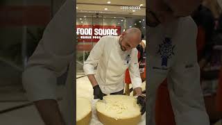 The ULTIMATE CHEESE WHEEL CRACKING I Chef Marco I Cheese Lovers I Food Square [upl. by Fennelly]