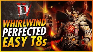 BEST Barbarian Build Whirlwind Perfected Endgame Guide T8s Easy  Diablo 4 Season 5 [upl. by Leizar]