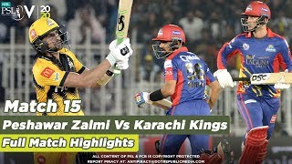 Peshawar Zalmi Vs Karachi Kings  Full Match Highlights  Match 15  HBL PSL 5  2020  MB1 [upl. by Wina]