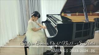 Study in E minor Op47 No15  SHeller  B6  ABRSM 2023 2024  Grade 5 [upl. by Dias]