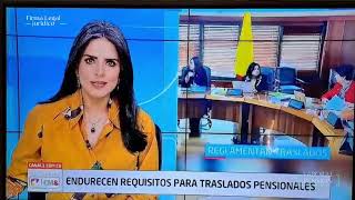 Noticia regreso a Colpensiones Corte Constitucional en noticiero Canal1Col y reforma pensional [upl. by Aiouqes]