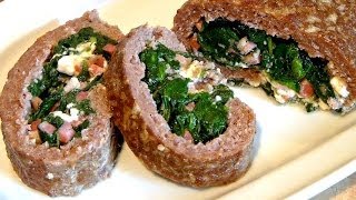 Hackfleischrolle mit Spinatfüllung  Video Anleitung  Rezept [upl. by Peoples974]