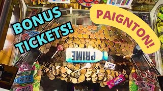 177 tickets in PAIGNTON  2p Coin Pusher  Amusement Arcades  Episode 46 [upl. by Habas]