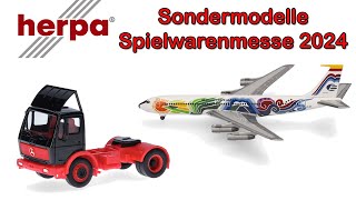 🚗 Herpa Modellauto Sondermodelle Spielwarenmesse 2024  75 Jahre Herpa [upl. by Lyns]