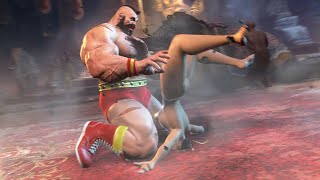 Barefoot Chun Li Crushed by Zangief  Street Fighter 6 [upl. by Leinnad]