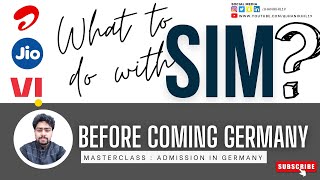 What to do with the SIM Before coming to Germany  Nikhil Jha Germany [upl. by Katrine]