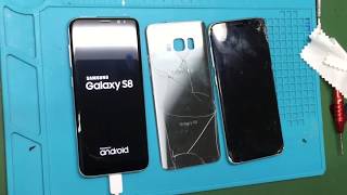 Samsung galaxy S8 cambio de pantalla y chasis fácil [upl. by Esydnac]